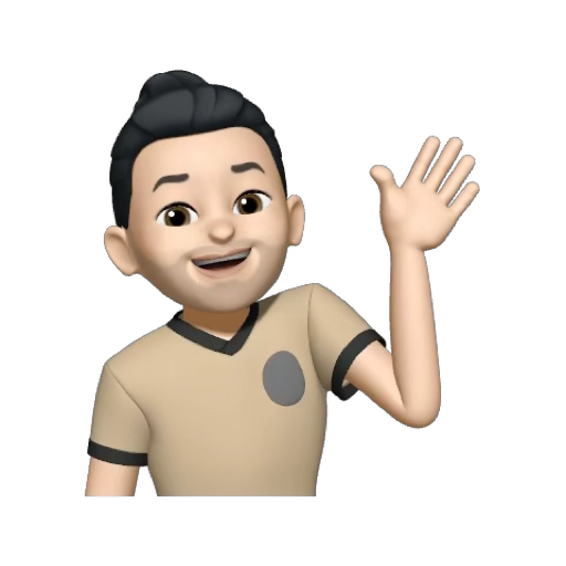 memoji of me smiling and waving